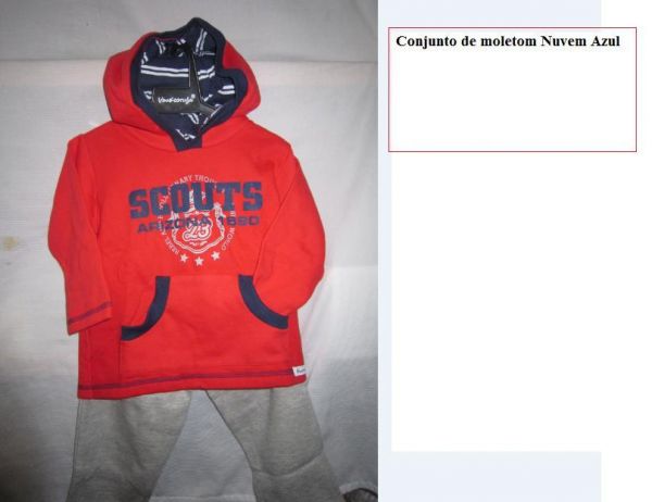 Conjunto de moletom Nuvem Azul