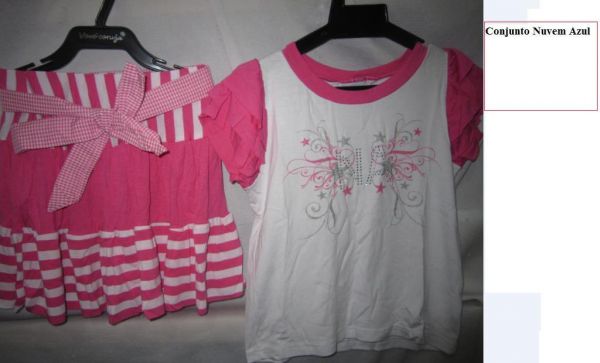 Conjunto saia listrada