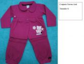Conjunto ursinho com bolinhas